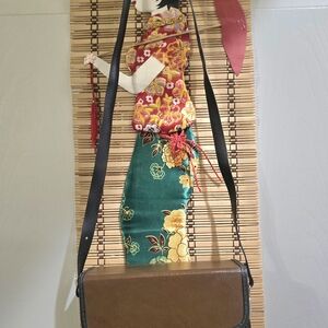 Elegant Brown and Black Crossbody Bag